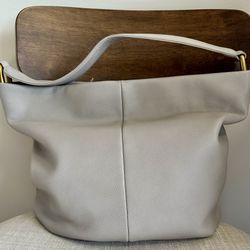 HOBO International Harley Pebbled Leather Taupe Slouchy Hobo Bag