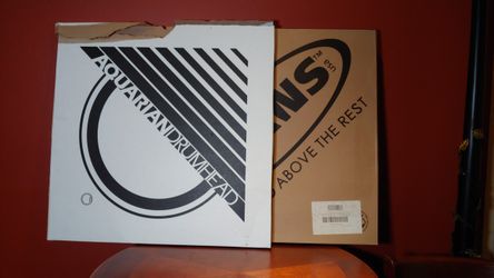 AQUARIAN AND REMO 24" BASS DRUM HEADS 