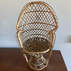  Rattan Doll Chair Plant Stand 