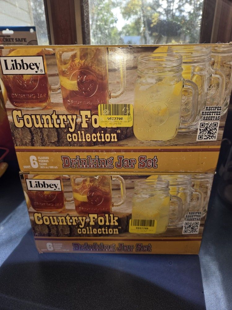 Libbey COUNTRY FOLK Mason Jar Glasses