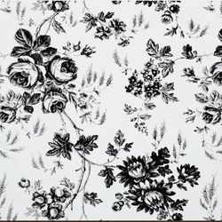 Beautiful Drawer Shelf Liner Self-Adhesive 18x54" White/Gray - Floral 