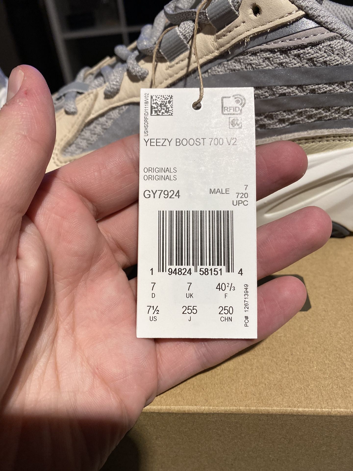 Yeezy Boost 700 V2 Cream Size - Main Image
