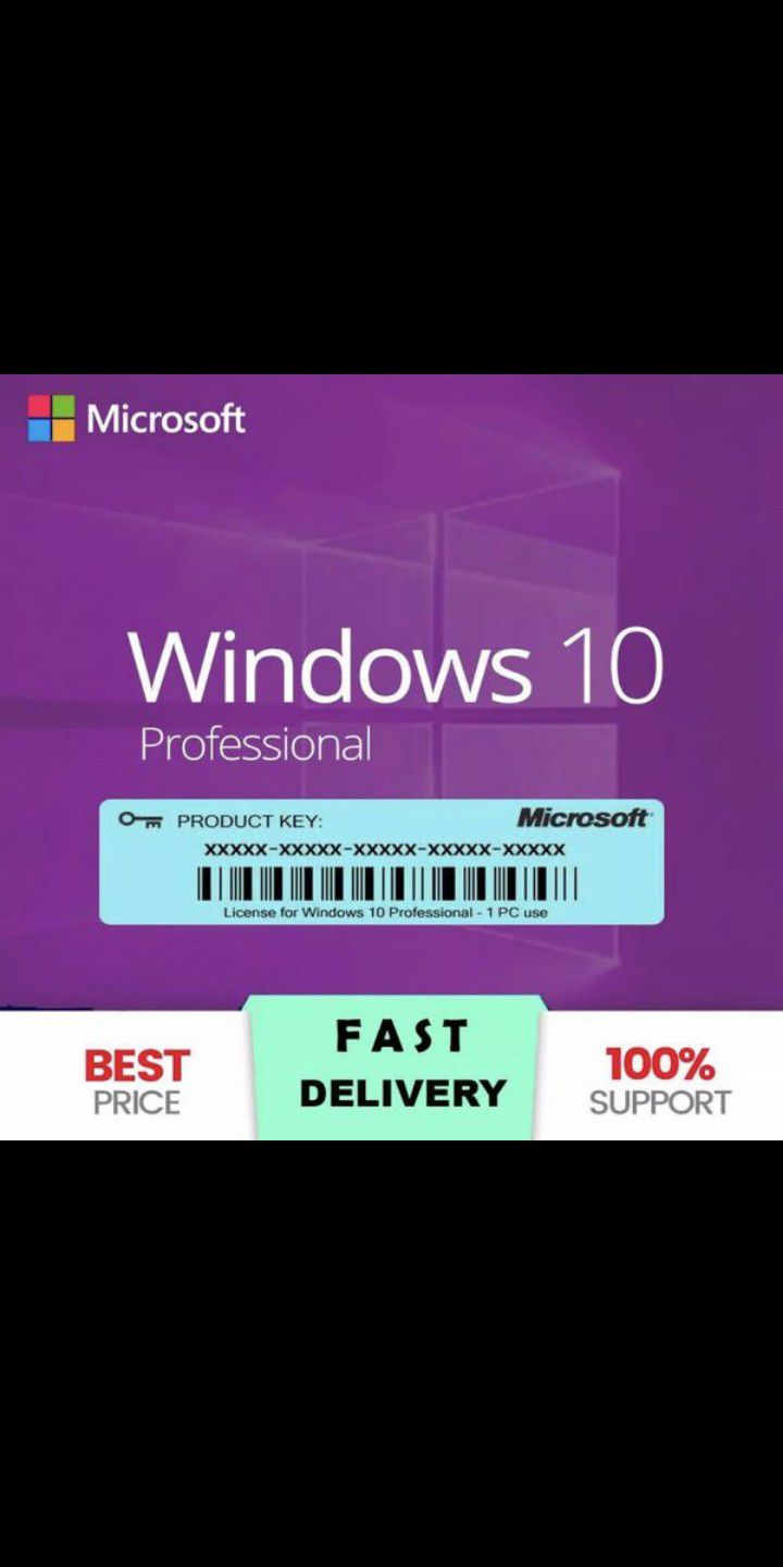 Microsoft Windows 10 Professional Pro 32/64 bit Product Key Activation!!