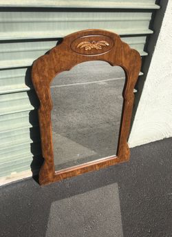 Rustic country wooden framed mirror very solid by Sandberg furniture quality furniture since 1918