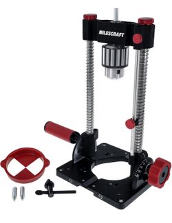 Brand New Milescraft 1348 Drill Mate PRO – Heavy-Duty Portable Drill Press Drilling Guide, ½” Chuck, Precision Drilling Jig Attachment for Drilling An