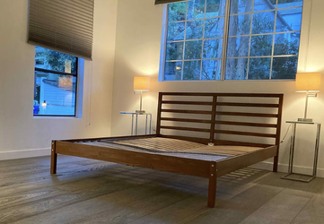 European Queen Slat Bed :A ll Solid Wood