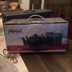 Parini 5 piece tea set black