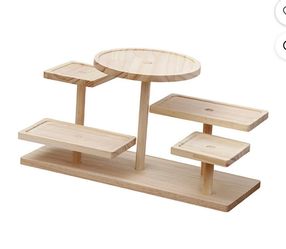 Wood Cake Stand Cupcake Step Ladder Statue Flower Stand Lightweight Tiered 30cm