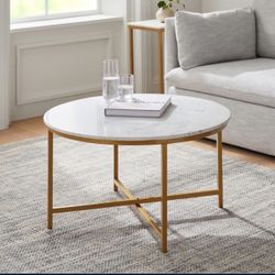 White marble coffee table