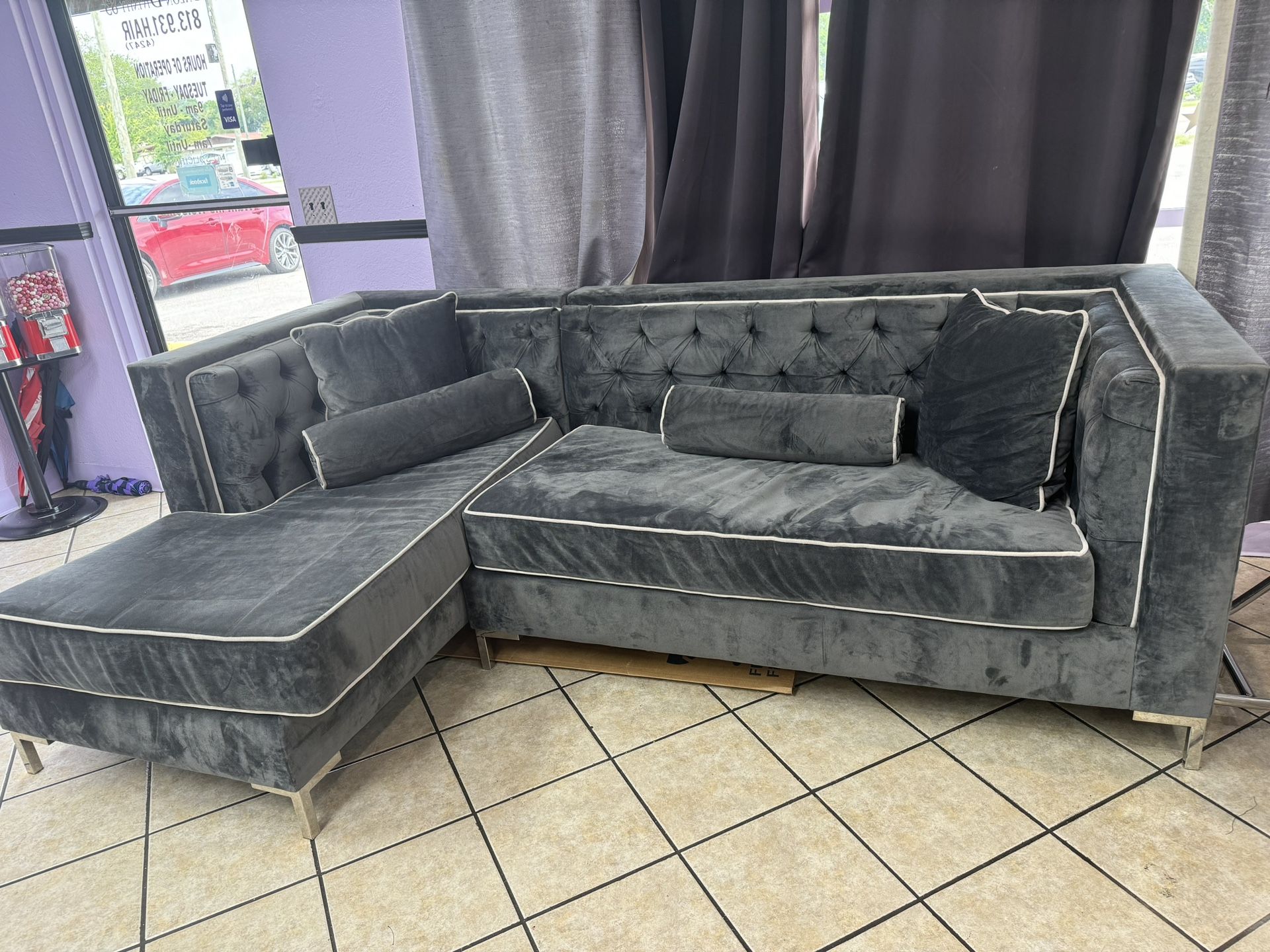 Sectional Couch Grey