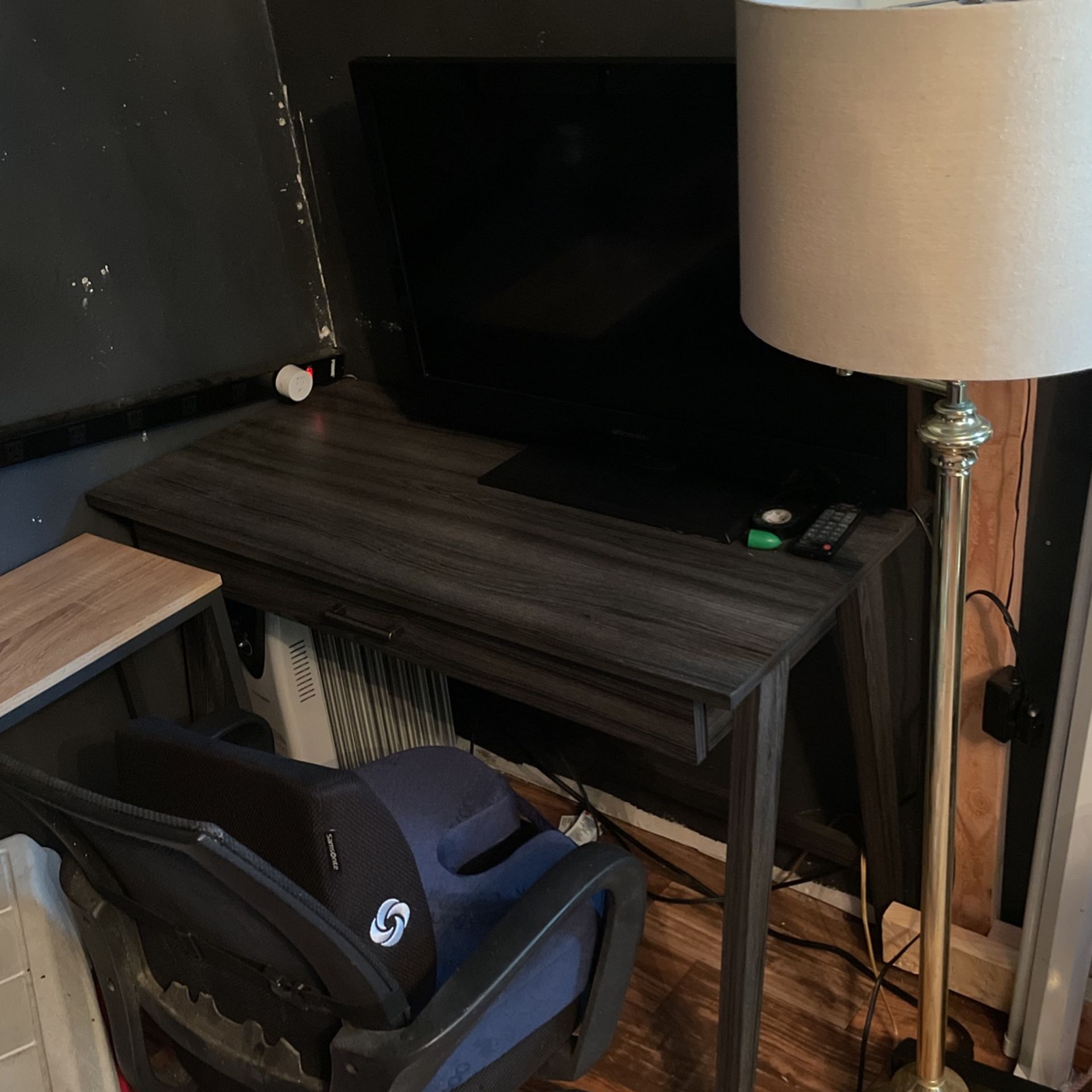 Desk And Flat Screen