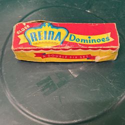 Vintage Domino’s In The Original Box Double Six Dominoes By Elgee
