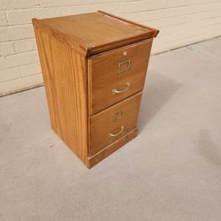 File Cabinet 2x drawer Oak