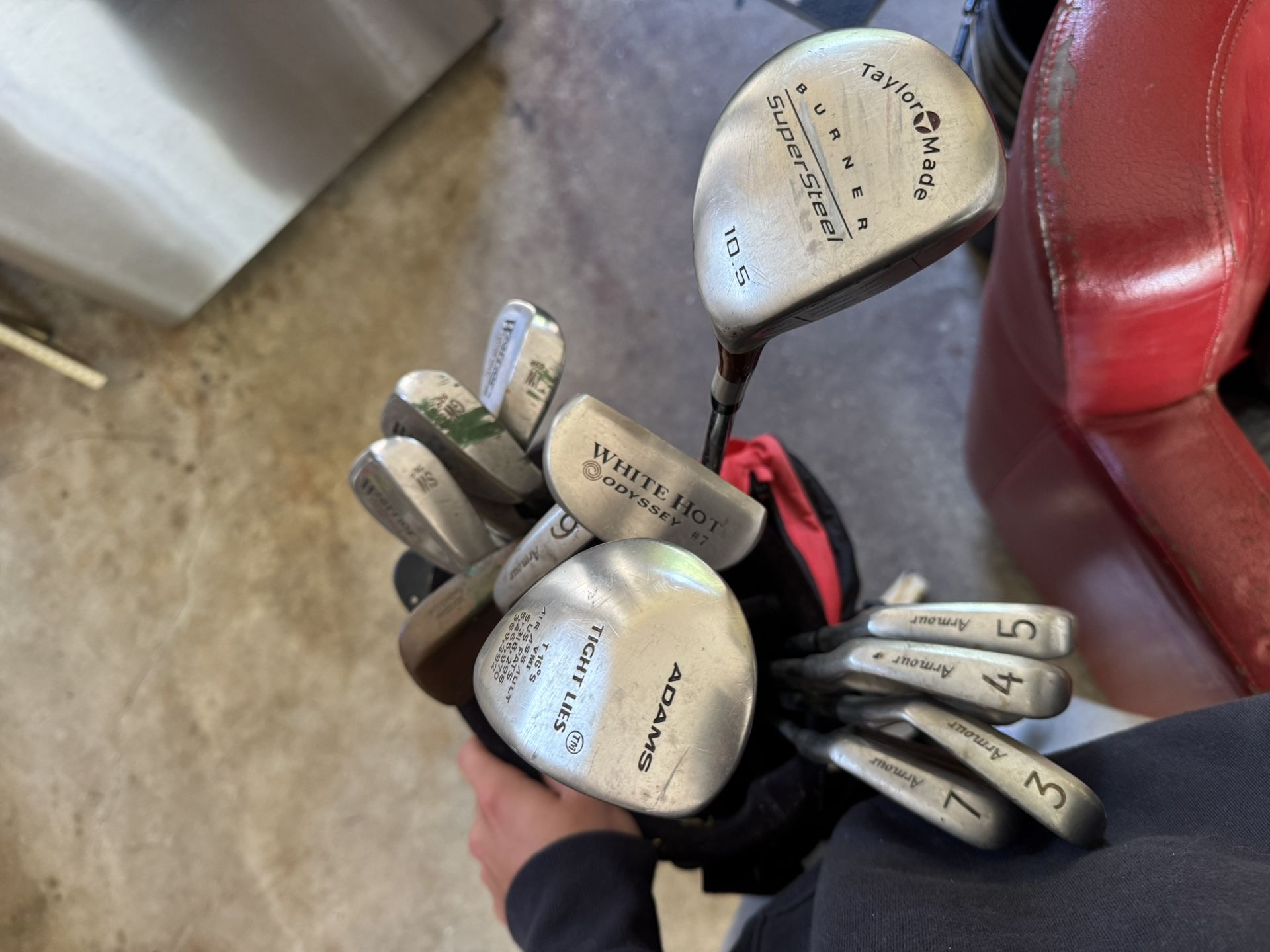 Golf Club Lot + Bag Adamsgolf, White Hot Odyssey, Warrior, Armour