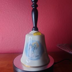 De Grazia Porcelain Bell Festival of Lights 1981 Artists of the World. Little girl holding a menorah