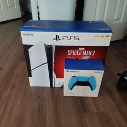PS5 (DISC VERSION) with 3 Games & Light Blue Controller 