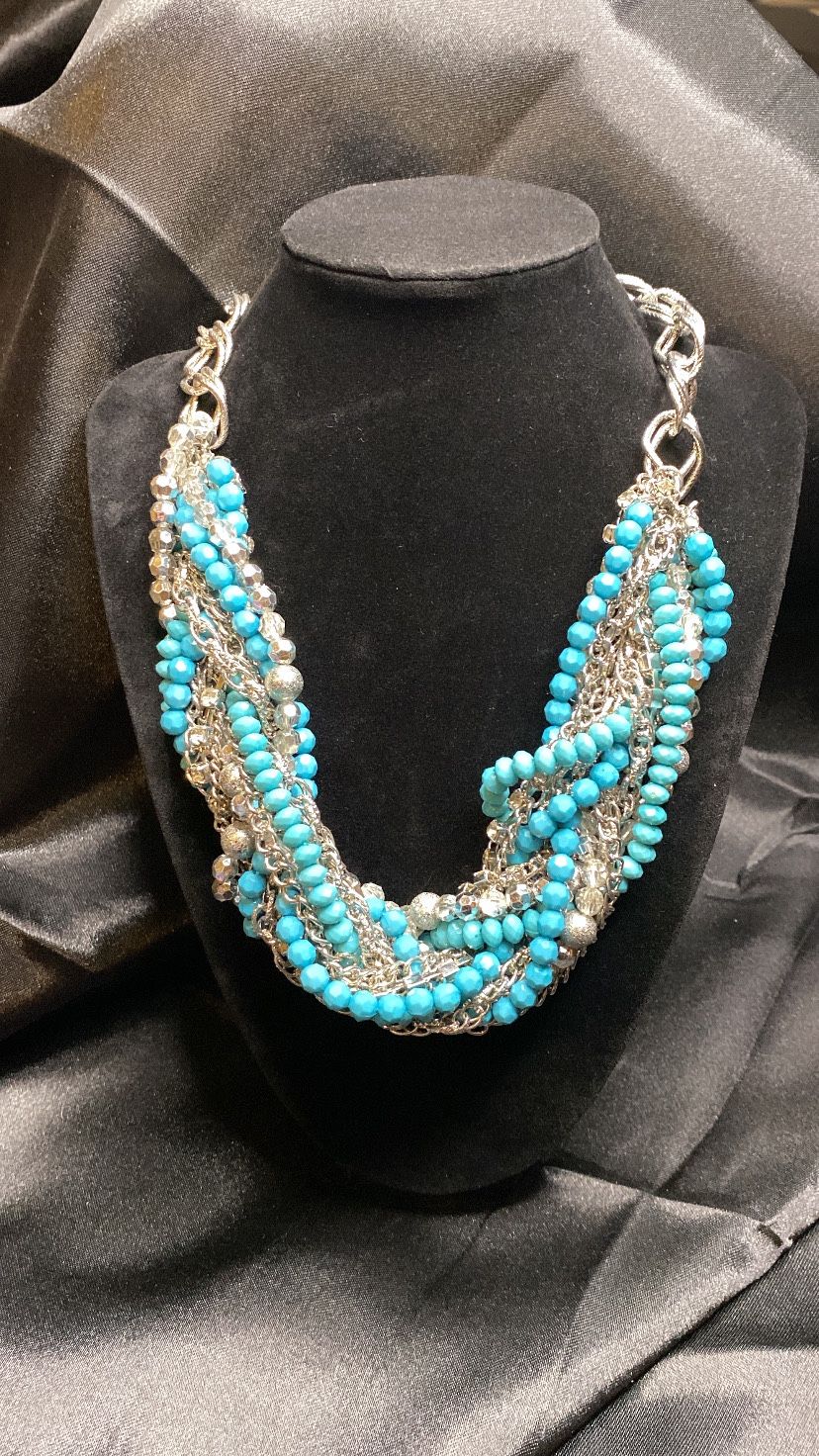 Chunky Turquoise Statement Necklace