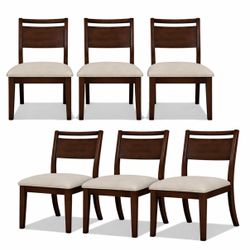 Set of 6 Mango Wood Dining Chairs