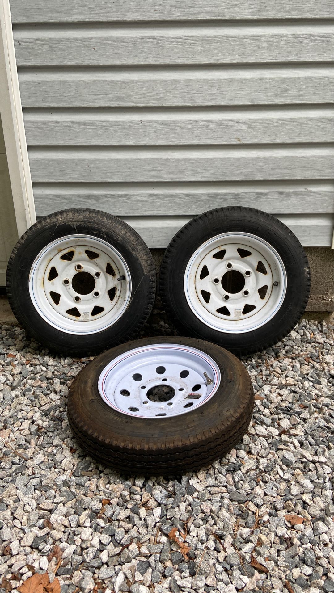 Load Star Trailer Wheels and Tires - 1 new & 2 used