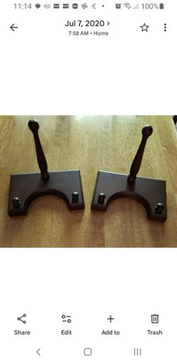 2 Handmade Wood Display Stands. Use For Collector Plates Or Pictures Etc.