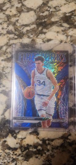 Chet Holmgren 2022-23 Panini Prizm Draft Picks Fireworks Chet Holmgren Rookie Card 09/19