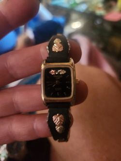 Black Hills Gold Ladies Watch Black Strap