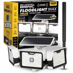 Bell & Howell Bionic Floodlight Max 1000 Lumens Solar Powered Integrated LED Motion Activated Flood Light