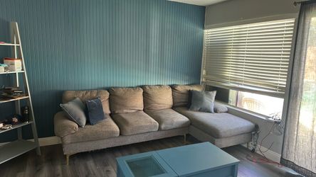 Gray Sectional Sofa with Chaise Lounge