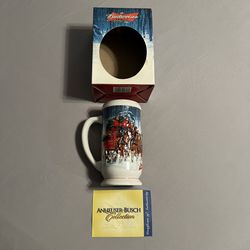 Budweiser 2007 Holiday Stein Collection Winter’s Calm Stein Glass
