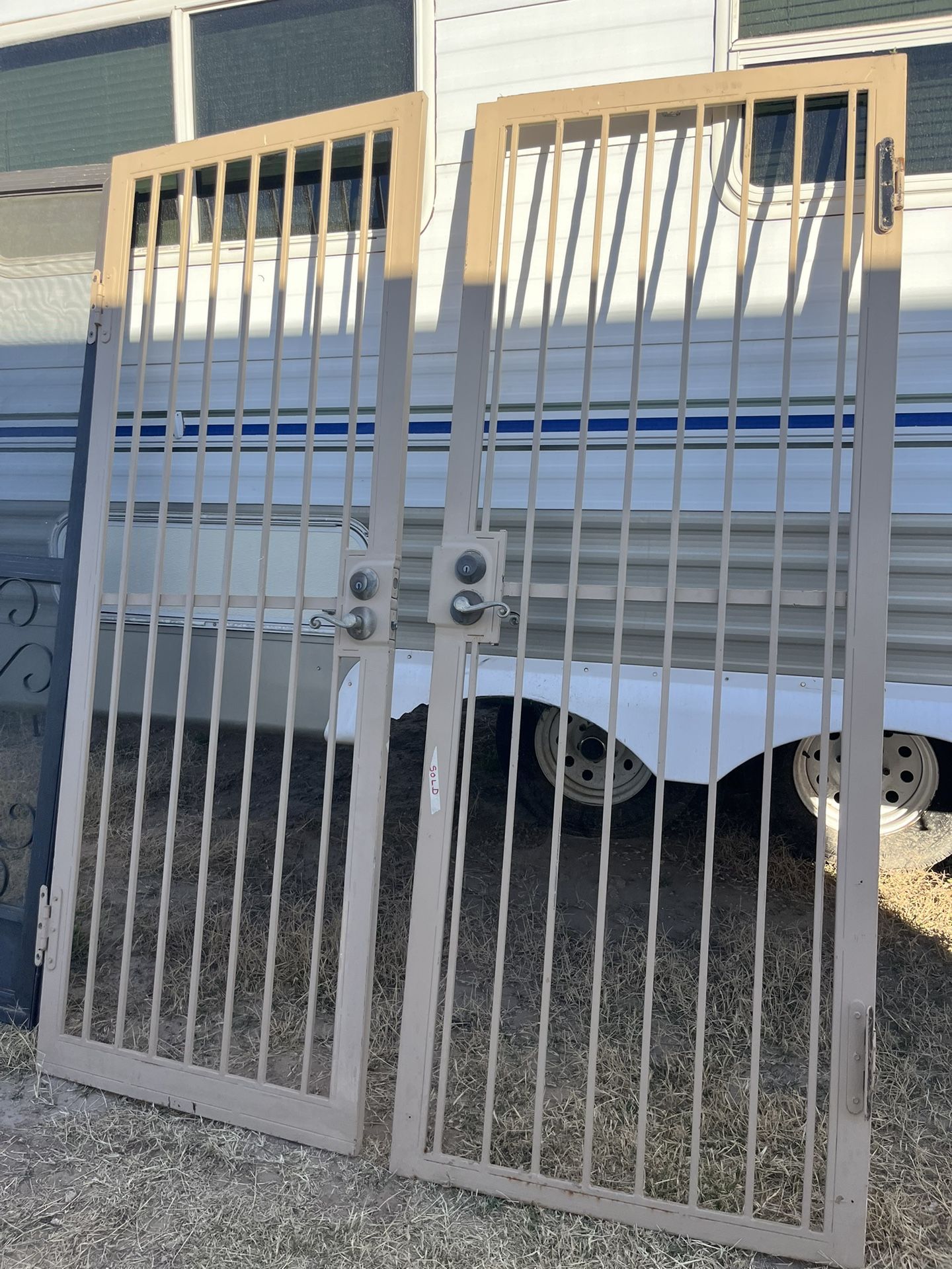 Used Iron Franch  Doors  Heavy Doors