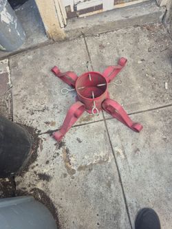 Red Metal Christmas Tree Stand