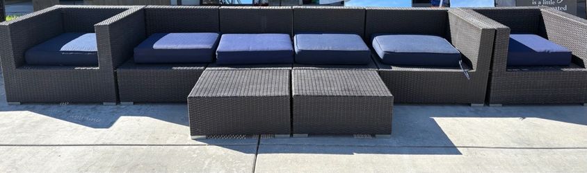 Outdoor Wicker Sectional Patio Furniture Set