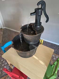 Tiered Water Pump Fountain Decor