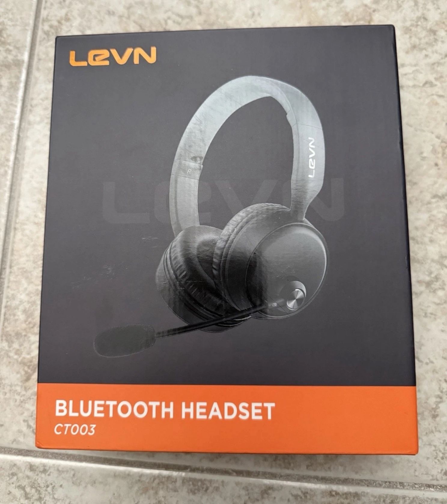 LEVN Bluetooth Headset with Microphone, Wireless Headset with Mic CT003