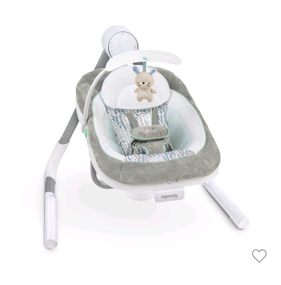 Ingenuity Anyway Sway 5-Speed Multi-Direction Portable Baby Swing with Vibrations