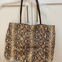 Faux Snakeskin Giant Handbag