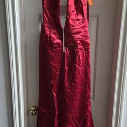 Elegant deep red formal dress