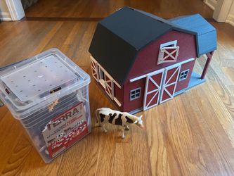 Terra Wooden Barn Playset with Bucket of Farm Animals