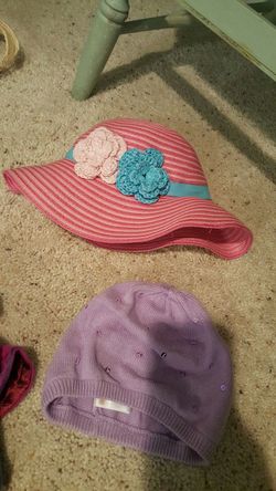 Girls hats size 5/8 both brand new 5.00 takes both