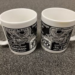 Jade Dragon Tattoo Piercing Coffee Cup Mug Skull Spade Black White Gift Chicago Kitchen Rare Logo