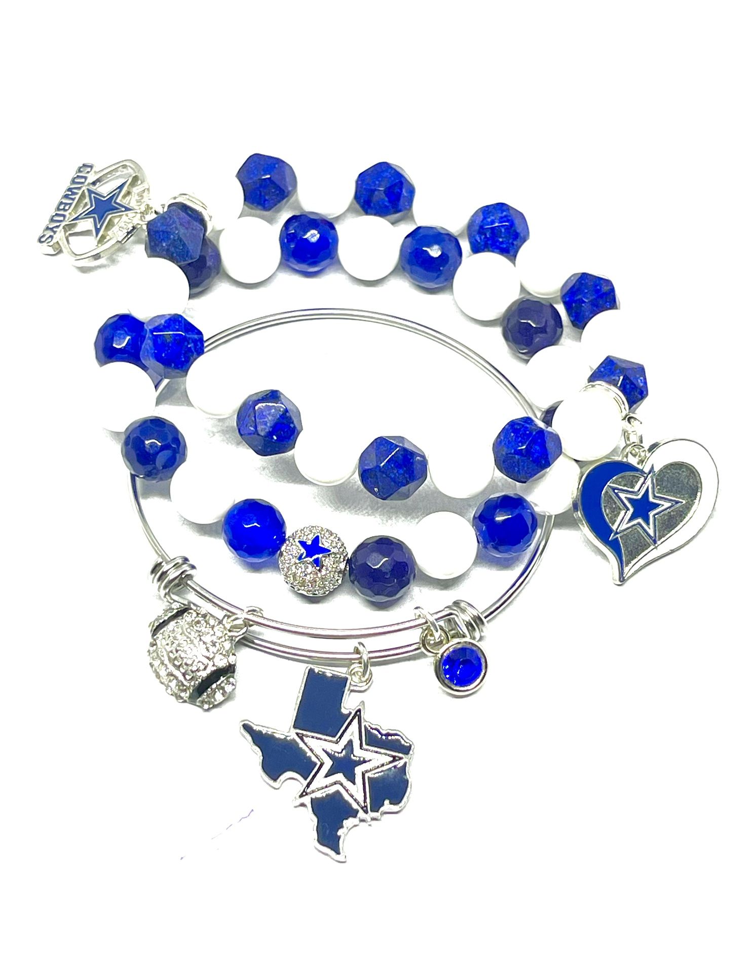 Dallas Cowboys Beaded Charm Bracelet