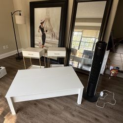 Coffee Table, Fan, Mirror, Nightstands, Picture