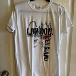 London England White T shirt Medium 
