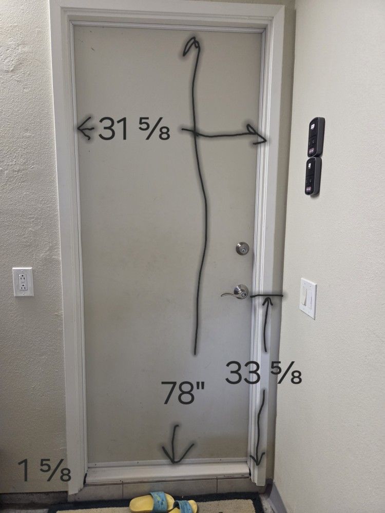 door 78x32 solid MDF wood