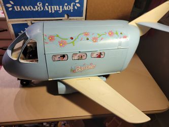 Vintage Mattel Barbie Blue Airplane 1999