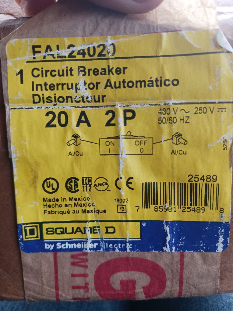 Brand New Circuit Breaker 20 A 2 Phase