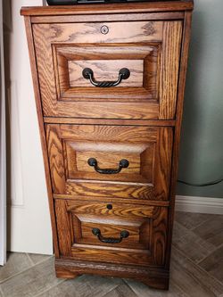 Wood File Cabinet