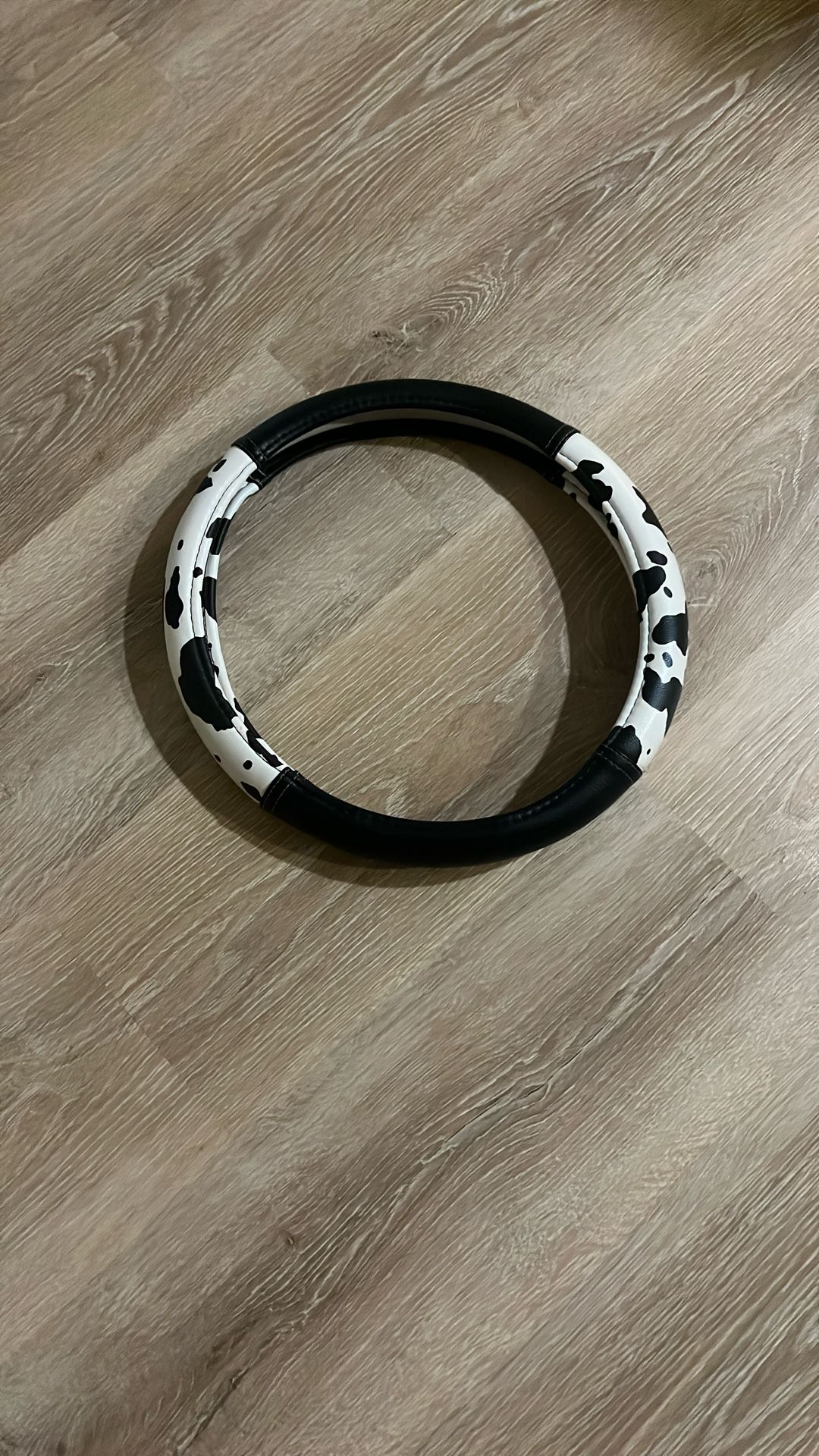 Cow Print Seat Covers And Steering Wheel Cover