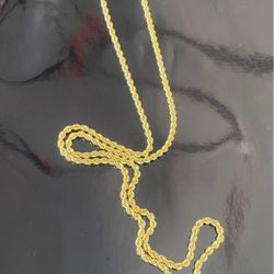 10k gold rope chain 