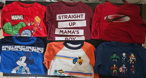 Toddler Boys Long and short sleeve shirts size 2T and 3T